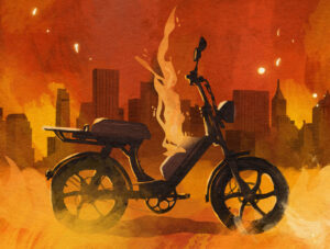 ebike on fire