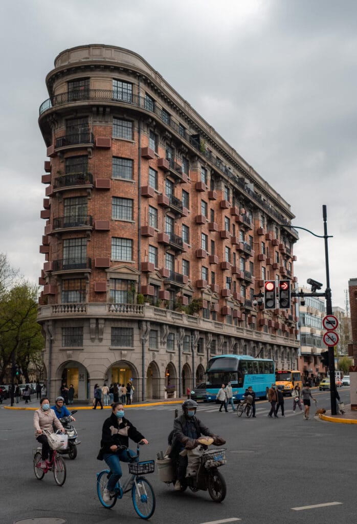 ebike down the street