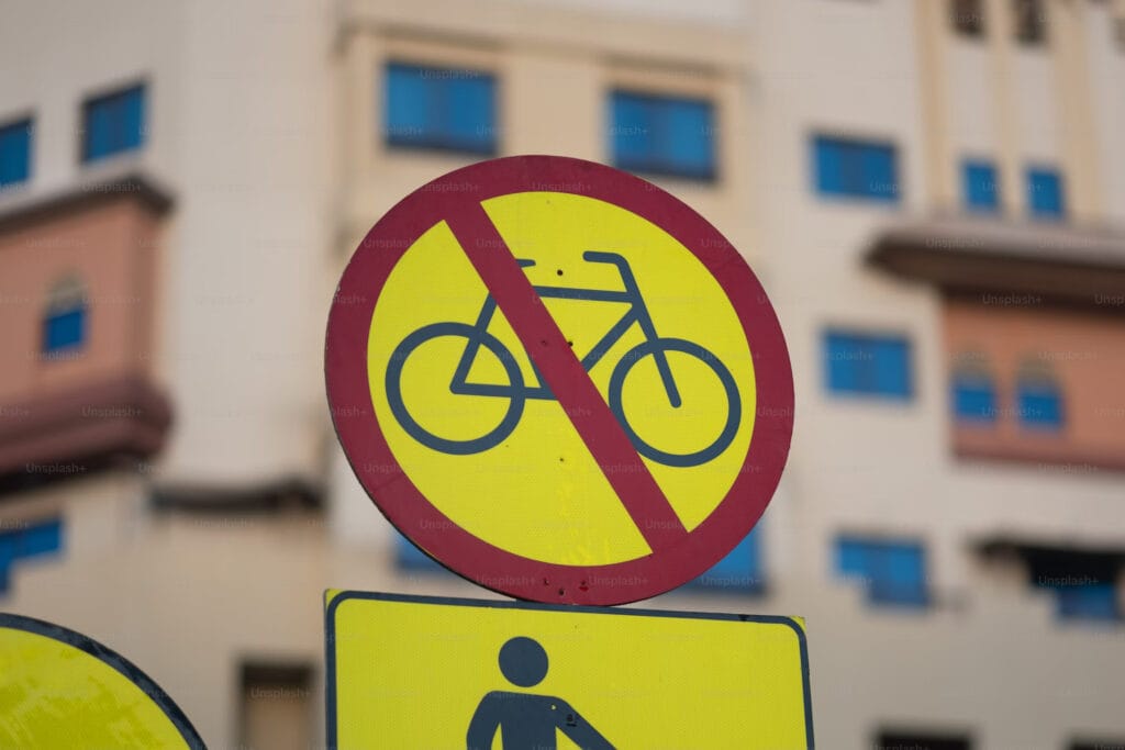 road sign for ebike